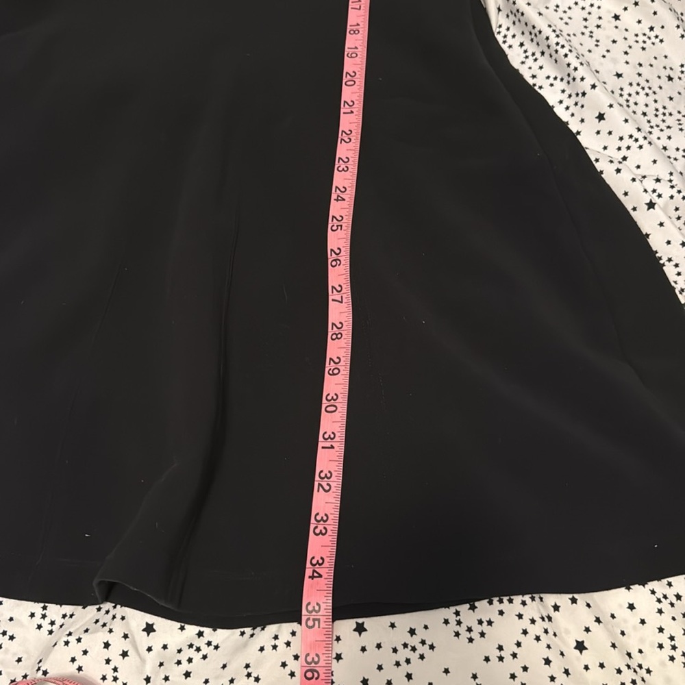 Loft Sz 8 Black Stitched pattern Skater Dress GUC BP1 - Picture 7 of 8